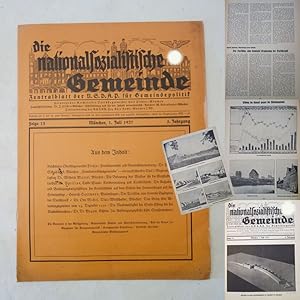 Bild des Verkufers fr Die nationalsozialistische Gemeinde, Zentralblatt der NSDAP fr Gemeindepolitik. 5. Jahrgang, Folge 13 vom 1. Juli 1937 * Neubauttigkeit der Stadt E l b i n g s e i t 1 9 3 3 zum Verkauf von Galerie fr gegenstndliche Kunst