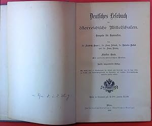 Seller image for Deutsches Lesebuch fr sterreichische Mittelschulen. Ausgabe fr Gymnasien. 5. Band. Mit mittelhochdeutschen Texten. for sale by biblion2