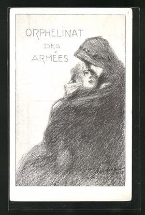 Künstler-Ansichtskarte Orphelinat des Armées