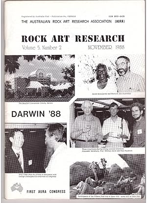 Imagen del vendedor de Rock Art Research The Journal of the Australian Rock Art Research Association (AURA) November 1988 a la venta por Ainsworth Books ( IOBA)