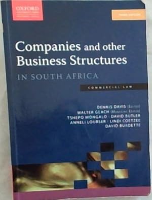 Imagen del vendedor de COMPANIES AND OTHER BUSINESS STRUCTURES IN SOUTH AFRICA :COMMERCIAL LAW - 3RD REVISED EDITION a la venta por Chapter 1