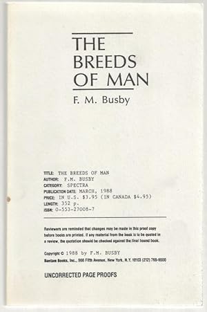 Seller image for The Breeds Of Man by F. M. Busby (First Edition) for sale by Heartwood Books and Art