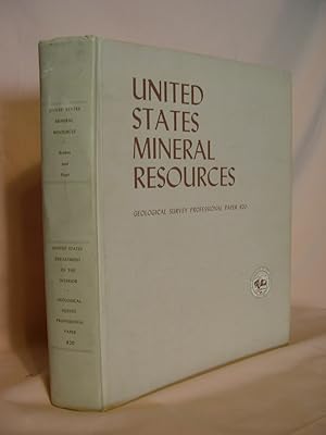 Seller image for UNITED STATES MINERAL RESOURCES; GEOLOGICAL SURVEY PROFESSIONAL PAPER 820 for sale by Robert Gavora, Fine & Rare Books, ABAA