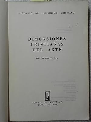 Dimensiones cristianas del arte. Presentación Mario Zañartu S.J.