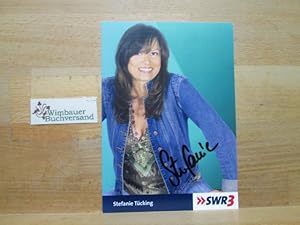 Bild des Verkufers fr Original Autogramm Stefanie Tcking (1962-2018) SWR3 Formel Eins /// Autogramm Autograph signiert signed signee zum Verkauf von Antiquariat im Kaiserviertel | Wimbauer Buchversand