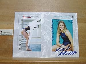 Original Autogramm Annika Mehlhorn Schwimmen /// Autogramm Autograph signiert signed signee