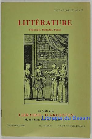 Littérature Philologie, Dialectes, Patois