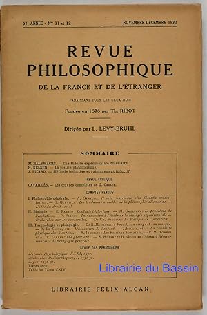 Revue philosophique de la France et de l'étranger n°11-12