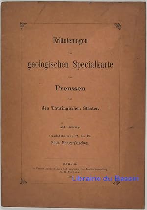 Seller image for Erluterungen zur geologischen Specialkarte von Preussen und den Thringischen Staaten for sale by Librairie du Bassin