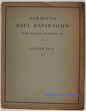 Sammlung Paul Davidsohn Grunewald-Berlin Kupferstiche alter meister Erster Teil A-F