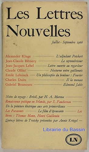 Les Lettres Nouvelles Juilet-Septembre 1966