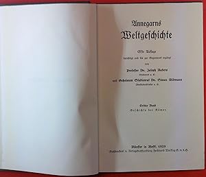 Imagen del vendedor de Annegarns Weltgeschichte in neun Bnden. 3. BAND. Geschichte der Rmer. Elfte Auflage. a la venta por biblion2