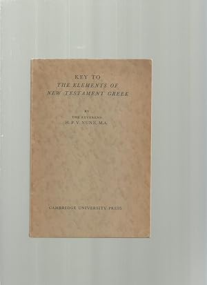 Seller image for Key to the Elements of New Testament Greek for sale by Roger Lucas Booksellers