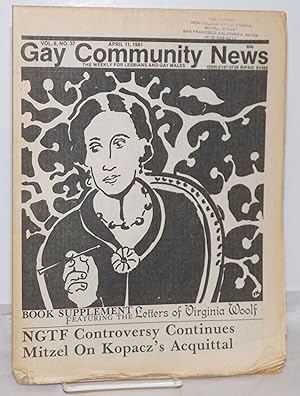 Immagine del venditore per GCN: Gay Community News; the weekly for lesbians and gay males; vol. 8, #37, April 11, 1981; NGTF Controversy venduto da Bolerium Books Inc.