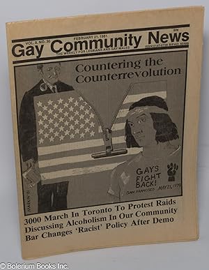Seller image for GCN: Gay Community News; the weekly for lesbians and gay males; vol. 8, #30, February 21, 1981; Countering Counterrevolution for sale by Bolerium Books Inc.