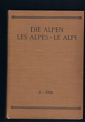 Bild des Verkufers fr Die Alpen Les Alpes Le Alpi II 1926 1931 - Monatsschrift des Schweizer Alpenclub zum Verkauf von manufactura