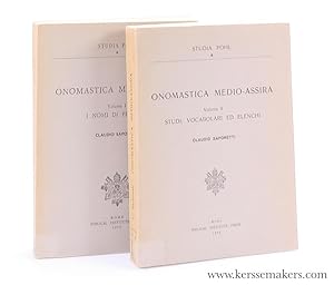 Bild des Verkufers fr Onomastica Medio-Assira. Volume I. I nomi di persona. Volume II. Studi, vocabolari ed elenchi. (2 volumes). zum Verkauf von Emile Kerssemakers ILAB