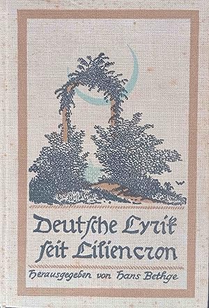 Seller image for Deutsche Lyrik seit Liliencron. Hrsg. von for sale by Logo Books Buch-Antiquariat