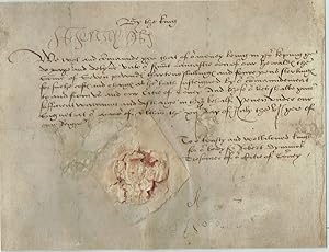 Seltenes Dokument mit Unterschrift ("Henry R") als König von England.