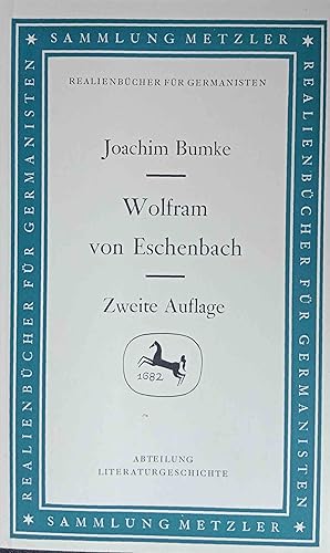 Seller image for Wolfram von Eschenbach. Sammlung Metzler ; 36 for sale by Logo Books Buch-Antiquariat