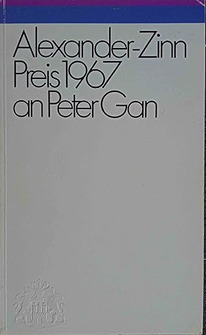 Alexander-Zinn-Preis; Teil: 1967., An Peter Gan
