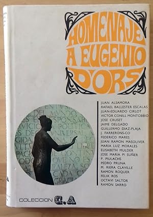 Imagen del vendedor de HOMENAJE A EUGENIO D'ORS a la venta por Itziar Arranz Libros & Dribaslibros