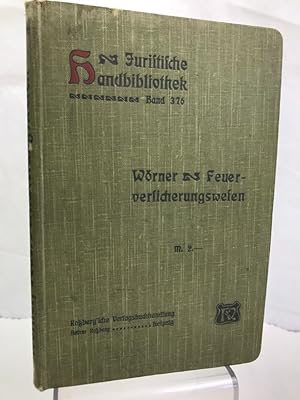 Imagen del vendedor de das Mobiliar- und Privat- Feuerversicherungswesen im Knigreich Sachsen. Juristische Handbibliothek Band 376. a la venta por Antiquariat Bler