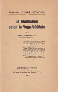 La m ditation selon le Yoga-V d nta