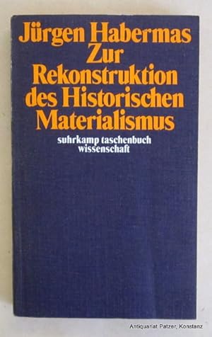 Immagine del venditore per Zur Rekonstruktion des Historischen Materialismus. Frankfurt, Suhrkamp, 1976. Kl.-8vo. 345 S., 3 Bl. Or.-Kart. (Suhrkamp Taschenbuch Wissenschaft, 154). (ISBN 3518077546). - Vereinzelt Bleistiftunterstreichungen. venduto da Jrgen Patzer