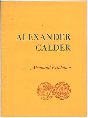 Alexander Calder Memorial Exhibition: November 14-December 30, 1977