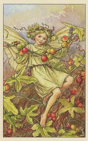 Immagine del venditore per The White Bryony Flower Fairy Old Book Illustration Postcard venduto da Postcard Finder
