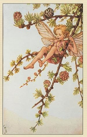 Immagine del venditore per Larch Flower Fairy Fairies Antique Book Stunning Postcard venduto da Postcard Finder