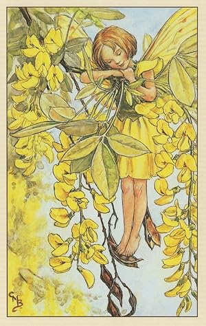 Immagine del venditore per Laburnum Fairy From WW2 Flower Fairies Book Postcard venduto da Postcard Finder