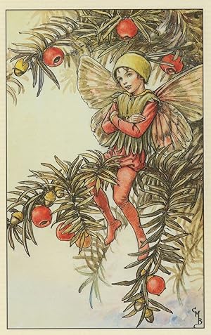 Immagine del venditore per Yew Tree Flower Fairy From 1920s Fairies Book Stunning Postcard venduto da Postcard Finder