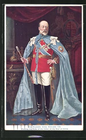 Postcard King Edward VII. von England in Uniform