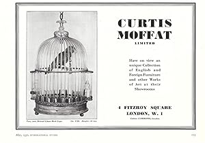 Imagen del vendedor de Curtis Moffat, London. Pubblicita 1930 a la venta por libreria biblos