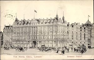 Ansichtskarte / Postkarte London City England, The Hotel Cecil, Strand Front