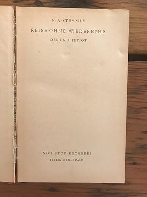 Bild des Verkufers fr Reise ohne Wiederkehr: Der Fall Petiot zum Verkauf von Antiquariat Liber Antiqua