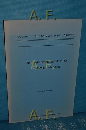 Bild des Verkufers fr Identiteitsproblematiek in de duitstalige etnologie : Sociaal Antropologische Cahiers IX. zum Verkauf von Antiquarische Fundgrube e.U.