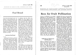 Bees. Ministry of Agriculture Advisory Leaflets (15)