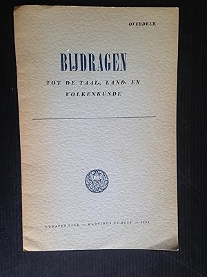 The Origin of the Kemanak, Overdruk Bijdragen tot de taal-land en volkenkunde, Deel 116. 2e Afl