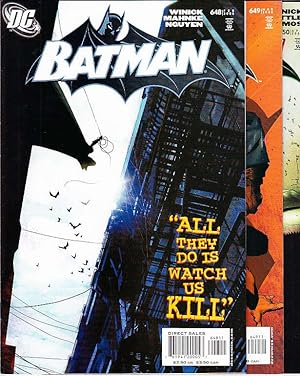 Bild des Verkufers fr Batman #648-650 (Parts 1-3) (2006) Comics x 3 zum Verkauf von Booklover Oxford