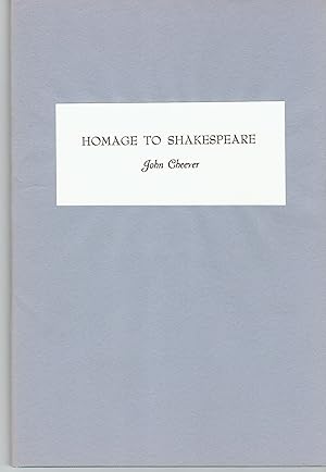 Seller image for Homage To Shakespeare for sale by Eureka Books