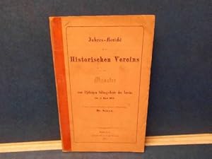 Bild des Verkufers fr Jahres-Bericht des Historischen Vereins zu Mnster zum 42jhrigen Stiftungs-Feste des Vereins den 15. Mrz 1874 Folgende Vortrge sind enthalten: Wallenstein. Von Prof. Dr. Niehues Ueber die Caualbauten der Vlker des Altertums. Von Baurath Michaelis zum Verkauf von Eugen Kpper