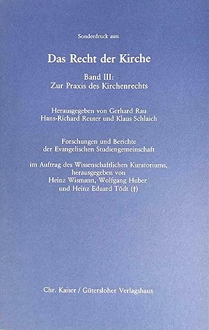 Bild des Verkufers fr Wolfgang Huber "Lehrbeanstandung in der Kirche der Lehrfreiheit". Sonderdruck aus: Das Recht der Kirche; Teil: Bd. III., Zur Praxis des Kirchenrechts. Evangelische Studiengemeinschaft: Forschungen und Berichte der Evangelischen Studiengemeinschaft ; Bd. 50 zum Verkauf von Logo Books Buch-Antiquariat