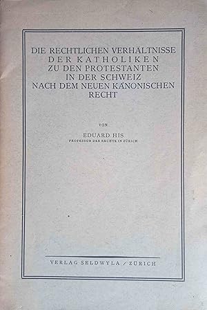 Imagen del vendedor de Die rechtlichen Verhltnisse der Katholiken zu den Protestanten in der Schweiz nach dem neuen kanonischen Recht. a la venta por Logo Books Buch-Antiquariat