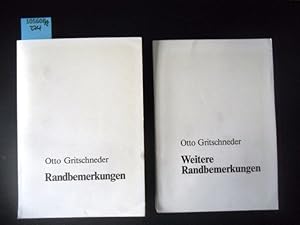 Randbemerkungen + Weitere Randbemerkungen. Beide Bände signiert.