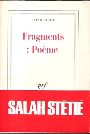 Fragments : Poème . Complet De Son Bandeau Éditeur