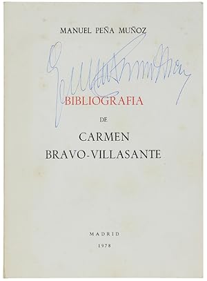 Immagine del venditore per BIBLIOGRAFIA DE CARMEN BRAVO-VILLASANTE.: venduto da Bergoglio Libri d'Epoca