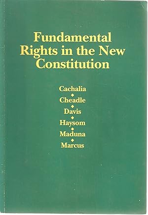 Seller image for Fundamental Rights in the New Constitution for sale by Snookerybooks
